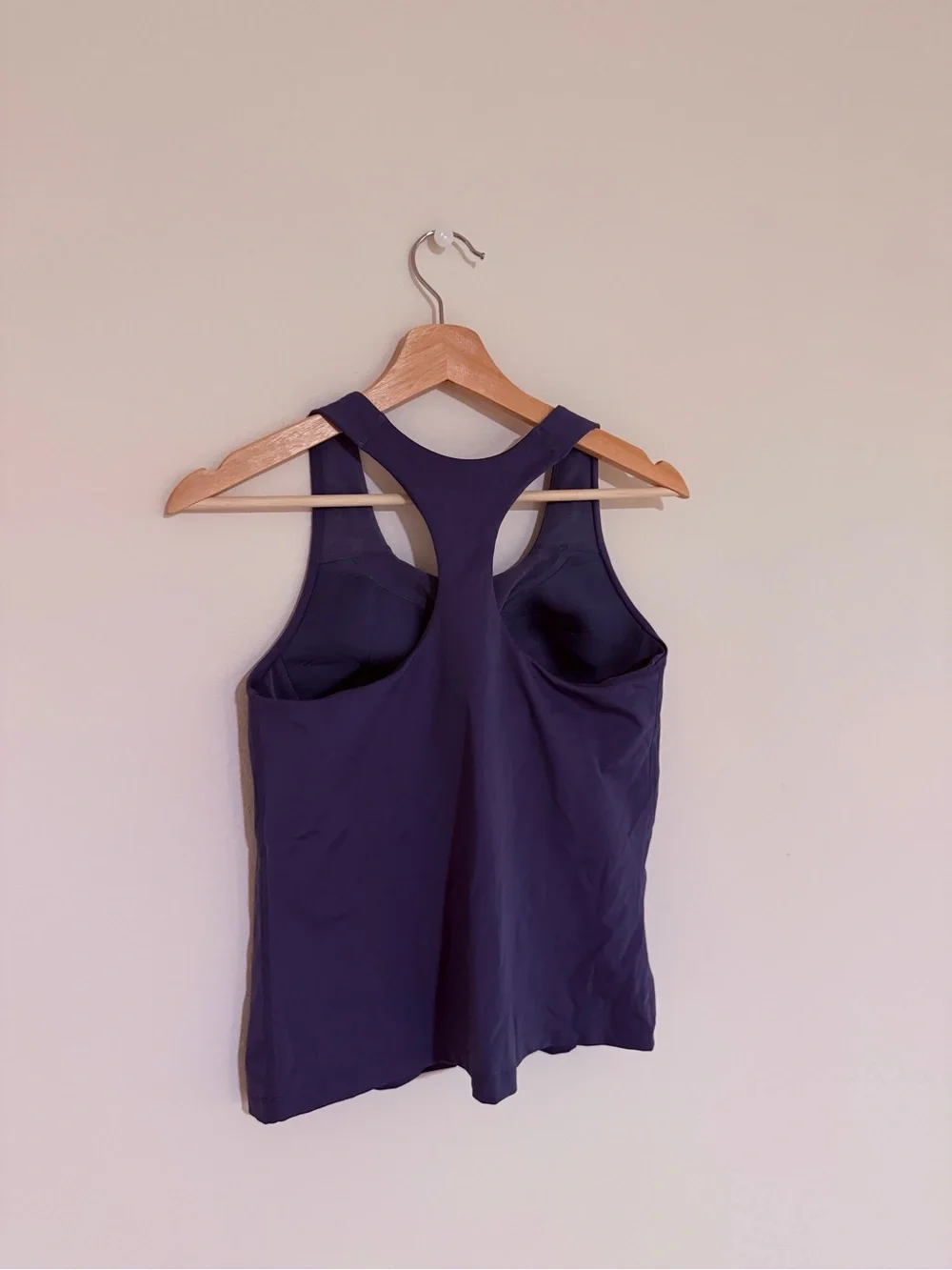 Nike Women’s Dark Bluish-Purple Racerback Workout Tank with White Swoosh